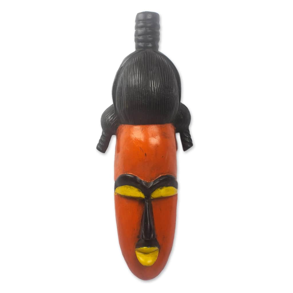 Novica Handmade Afefa African Wood Mask