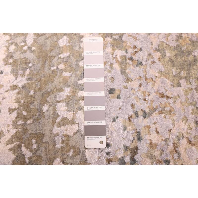 ECARPETGALLERY Hand-knotted Legacy Grey Silk, Wool Rug - 2'5 x 10'3