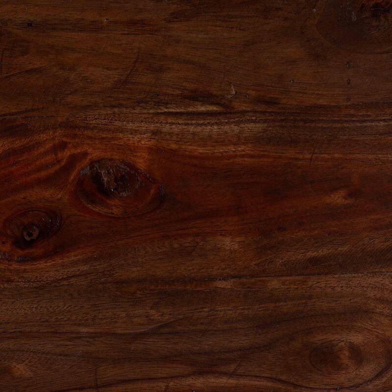 Alexandra Handcarved Mahogany Wood Nightstand - Decorative Accent Table with Lower Shelf, Traditional Artisan Furniture