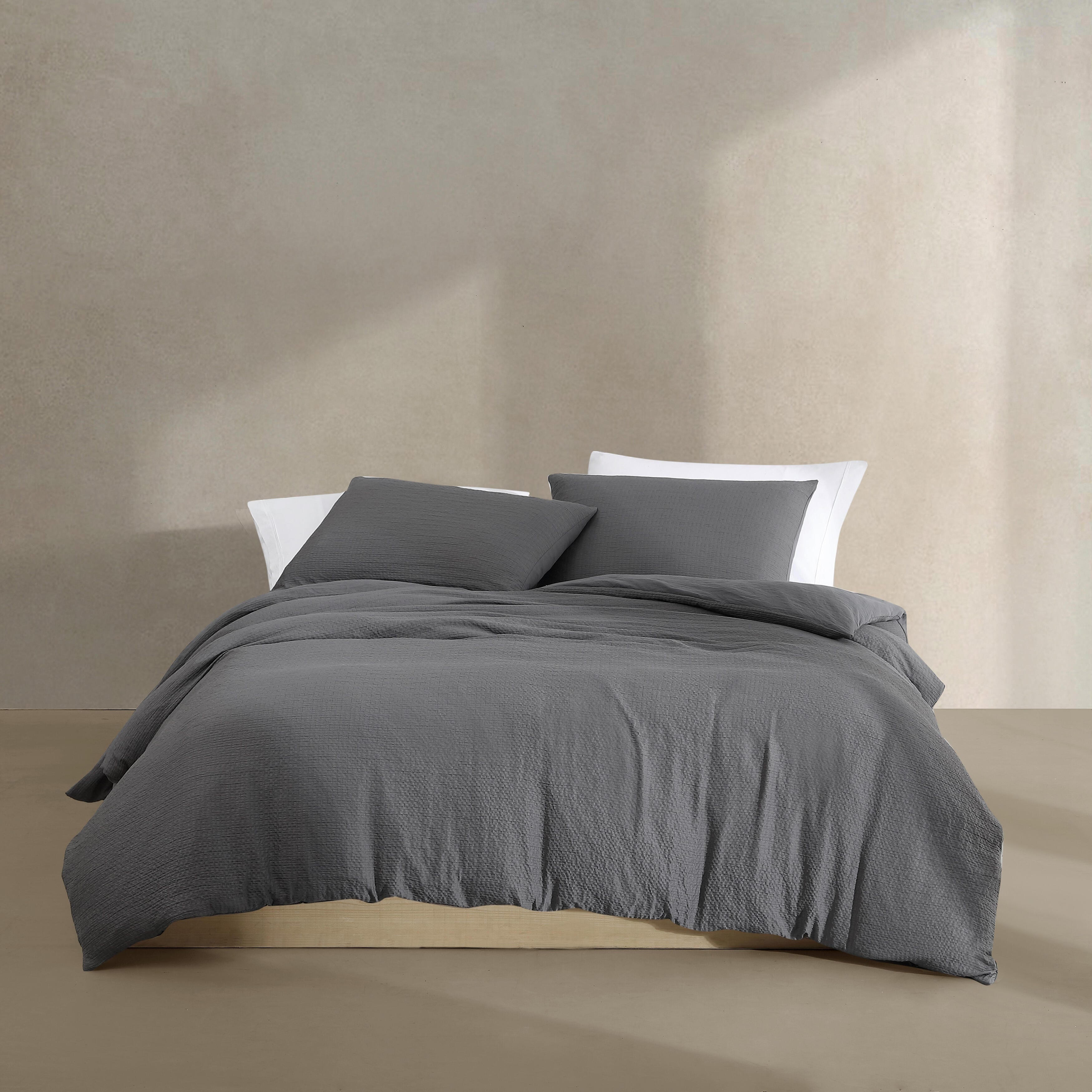 Kenneth Cole Shadow Floral Cotton Grey Duvet Cover Set Bed Bath Beyond 36147581