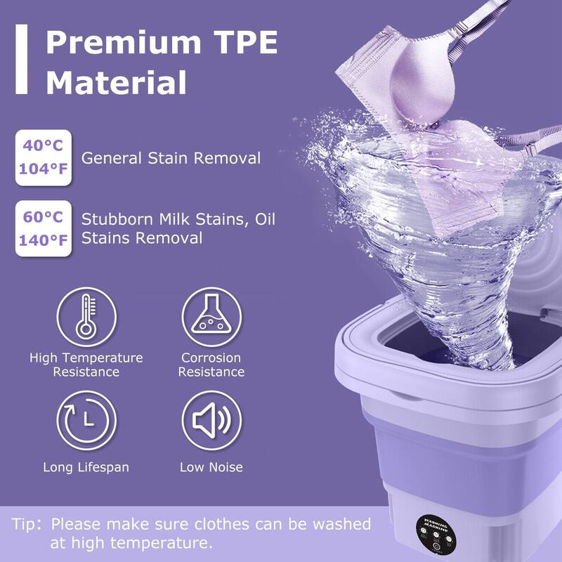 8L Portable Washing Machine Foldable Laundry Washer Bed Bath & Beyond