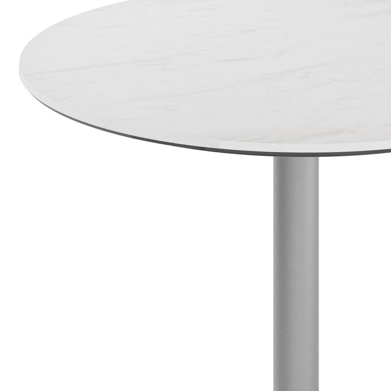 Commercial All-Weather HPL Tabletop with Crisscross Base - 36"W x 36"D x 31"H