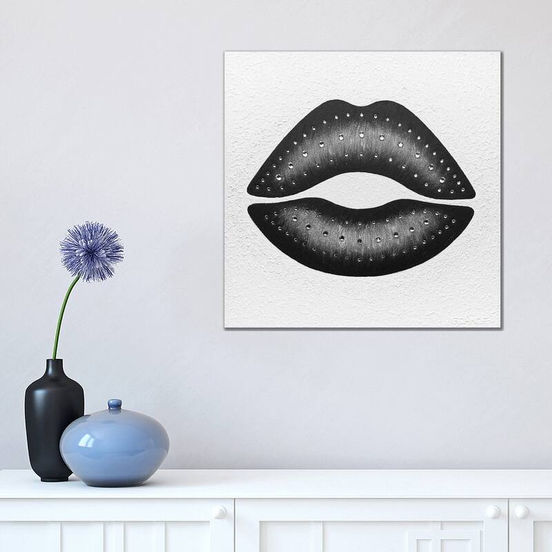 iCanvas "Diamond CC Lips" by Alla GrAnde Canvas Print - 18x18x1.5