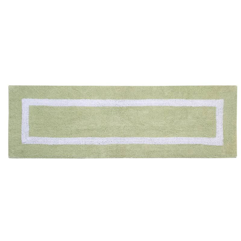 Better Trends Hotel Collection in Race Track 100% Cotton Super Absorbent Reversible Double Sided Machine Washable Bath Mat Rug