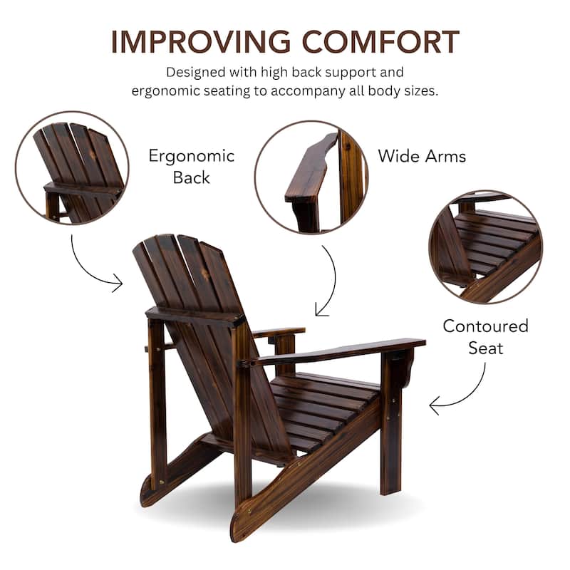 Laguna Outdoor Weather Resistant Wood Patio Adirondack Wood Chair
