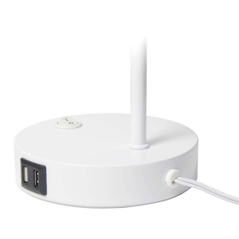 Looped Desk Lamp with Adjustable Shade - 16" - White