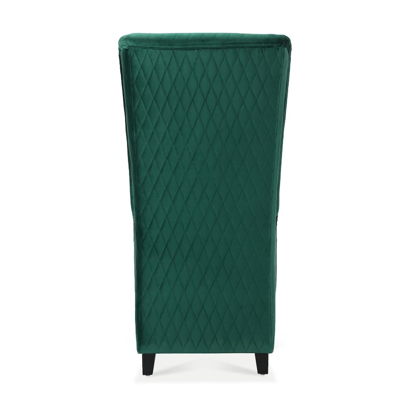 Modern 23.03" High Back Upholstered Accent Chair with Solid Wood Frame