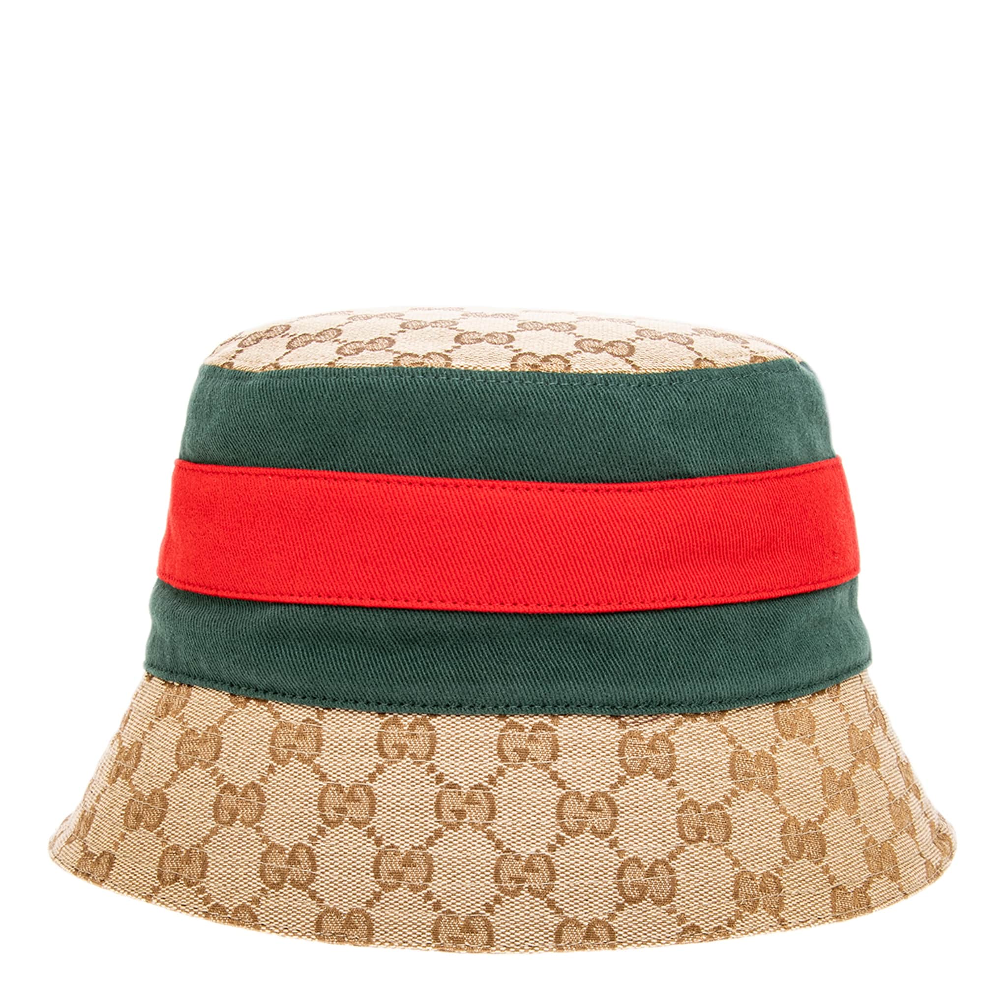 Gucci GG Cotton Canvas Bucket Hat with Web