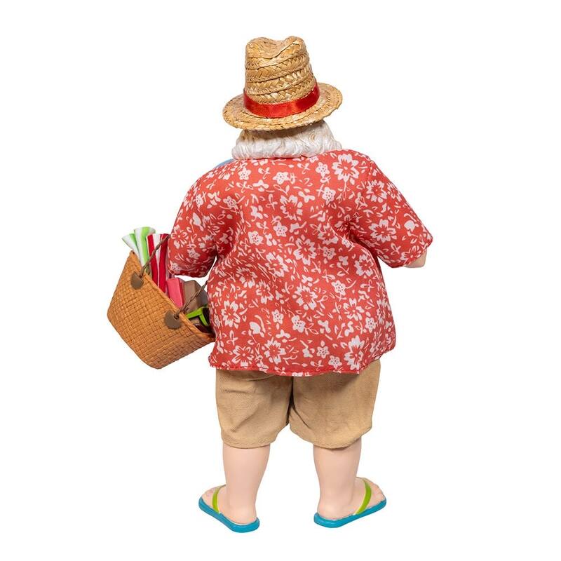 Kurt Adler 10.5-Inch Fabriche Palm Beach Santa
