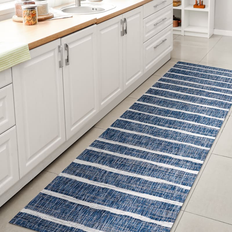 JONATHAN Y Andratx Berber Stripe Indoor/Outdoor Area Rug