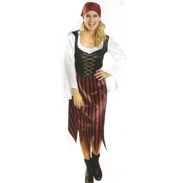 red and black pirate costume