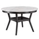 preview thumbnail 4 of 8, Balmforth White Faux Marble Round Dining Table by iNSPIRE Q Classic