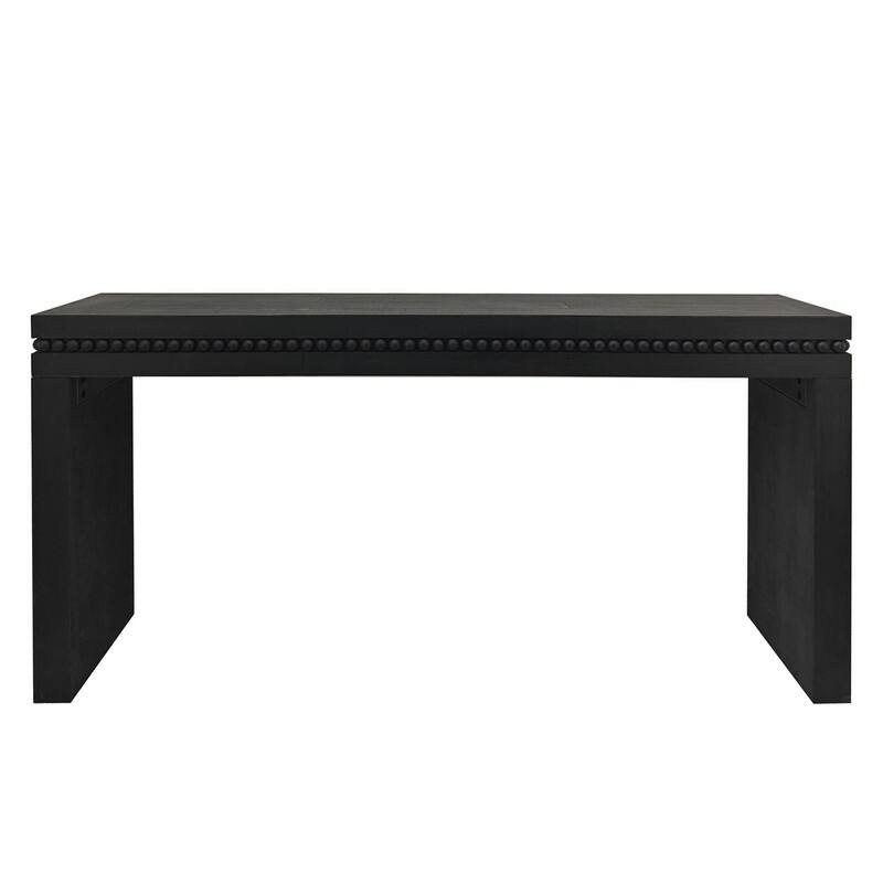 64-Inch Modern Wood Console Table with Beaded Trim - Stylish Entryway & Living Room Accent Table