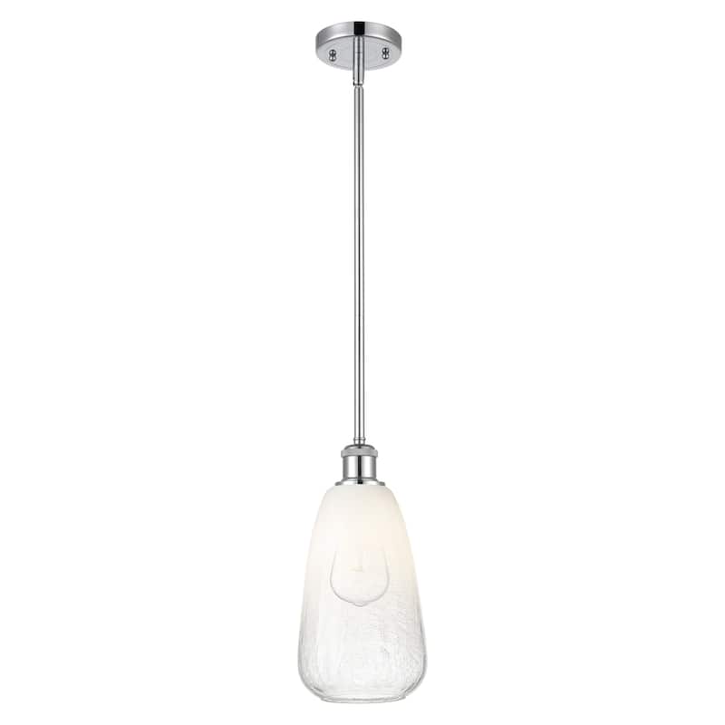 Innovations Lighting Endless Possibilities Ballston - Brookhaven Almond - 1 Light 6" Stem Hung Mini Pendant - Polished Chrome/Opal