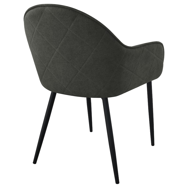 Emma Fabric Upholstered Dining Arm Chair (Set of 2)