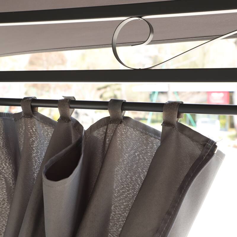 13 x 10 Outdoor Gazebo Canopy Tent With Ventilated Double Roof And Mosquito net for Lawn(Detachable Mesh Screen On All Sides)