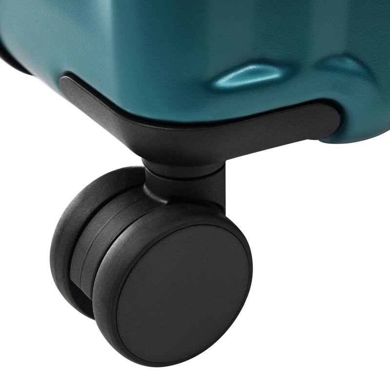 5-Piece Modern Hard-Shell Luggage Expandable Luggage with Spinner Wheels and TSA Lock, for Boarding Travel, Dark Green