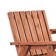 preview thumbnail 7 of 9, Bistro Set,Outsunny Patio Bench,Garden Bench with Middle Table and Umbrella Hole,Wooden Outdoor Bench for Patio