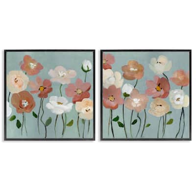 Stupell Budding Boho Blooms Framed Giclee Art Design By Charity Henderson (Set of 2)