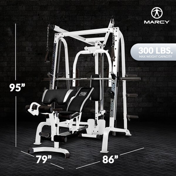 Marcy Cage Marcy Pro Deluxe Cage System With Weightlifting Bench