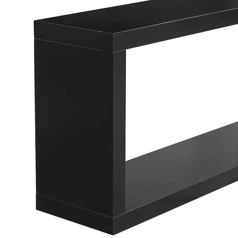 59.6" MDF Modern Square Frame Entryway Table With Storage Shelf (220lb Capacity)