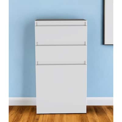 2 Drawer Vertical Chest with Mirror and Jewelry Box Storage