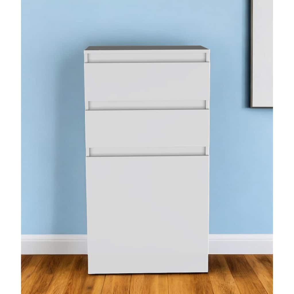 2 Drawer Vertical Chest with Mirror and Jewelry Box Storage