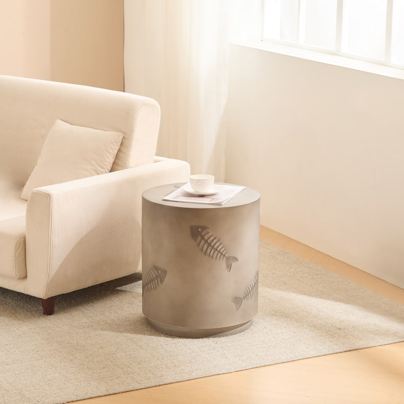 Axel Indoor/Outdoor 16" MGO Light Weight Side Table by Christopher Knight Home - 16.00" W x 16.00" L x 18.96" H