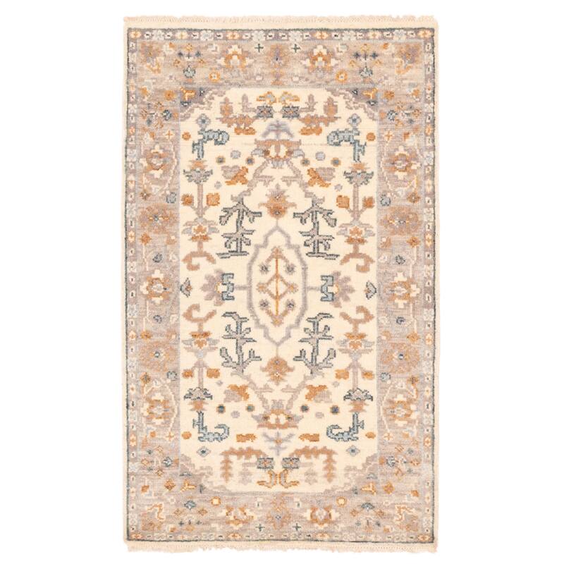 ECARPETGALLERY Hand-knotted Jules Serapi Cream Wool Rug - 3'1 x 5'1