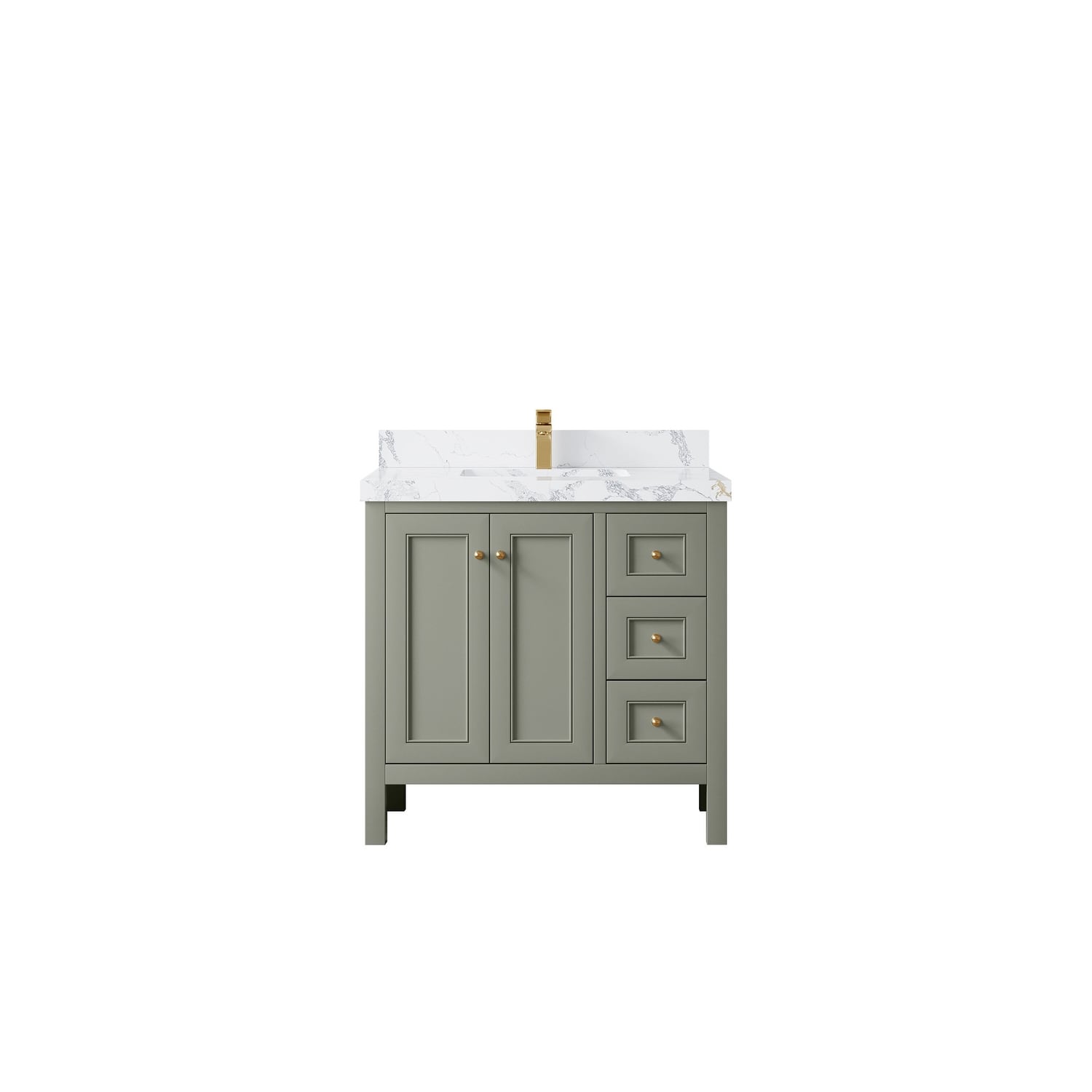 Willow Collections 36 in. W x 22 in. D Nashville Center Left Sink Bathroom Vanity with Countertop