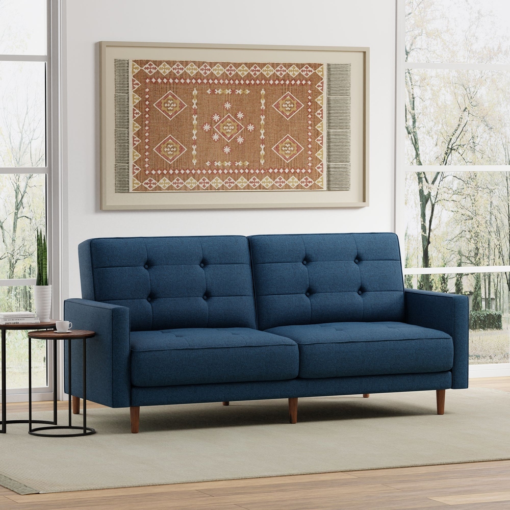 Navy blue store sleeper sofa