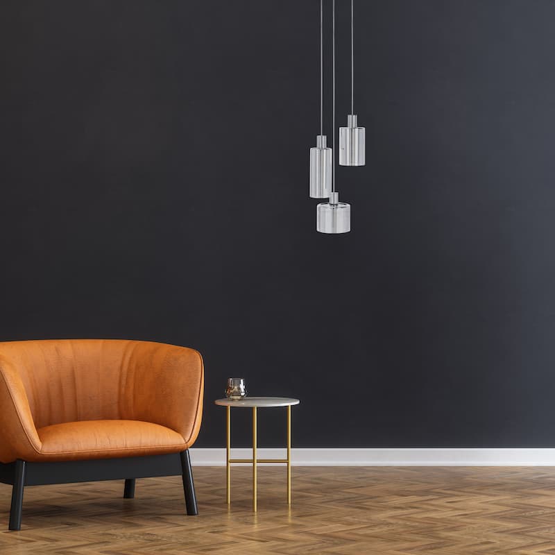SAFAVIEH Lighting Akila Pendant - 13.8"x13.8"x26.5-80.5" - Grey/Light Grey - 14Wx14Dx81H