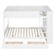 preview thumbnail 17 of 24, Full over Full Size Bunk Bed with Stairs and Guardrail, Storage Captains Bed with Pull-out Drawers and Bookcase Cabinet Frame