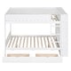 preview thumbnail 32 of 50, Space-Saving Bunk Bed with 2 Drawers and Multi-layer Cabine, Solid Wood Bunk Bed Frame with Guardrail for Kids, Teens Bedroom