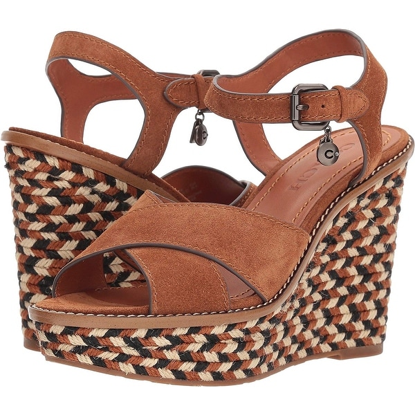 Shop Coach Womens High Wedge Sandal Free Shipping Today Shop Coach Womens High Wedge Sandal Free Shipping Today