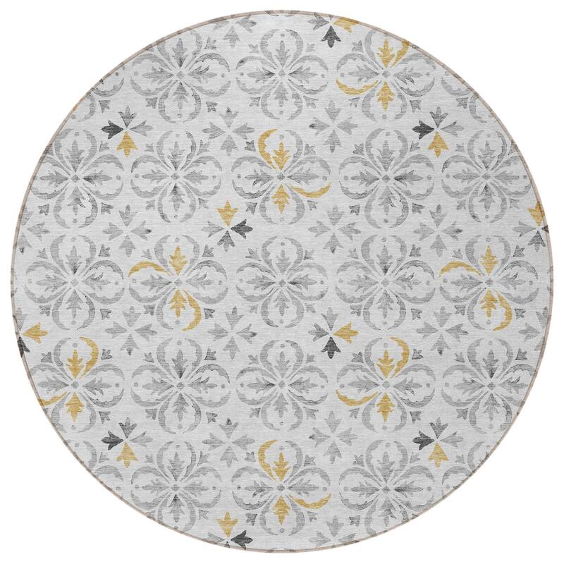 HomeRoots Floral Transitional Rectangle Outdoor Rug