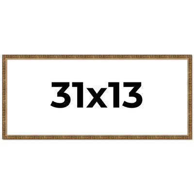 31x13 Frame Gold Kingsley Distressed Solid Wood Picture Frame Width