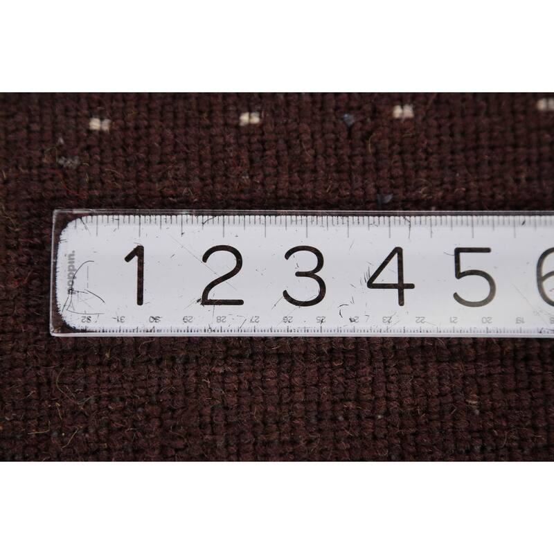 Brown Gabbeh Area Rug Handmade Oriental Wool Carpet - 8'1" x 9'8"