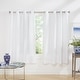 preview thumbnail 43 of 43, ATI Home Chatra Faux Silk Grommet Top Curtain Panel Pair 54X63 - Winter White