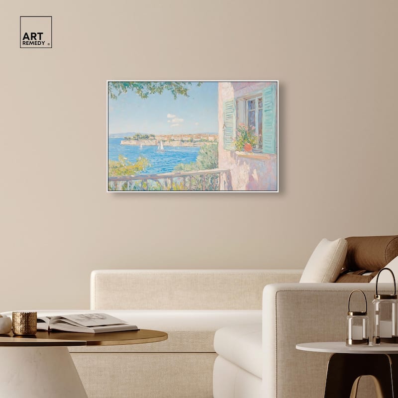 Mediterranean View Canvas by Art Remedy