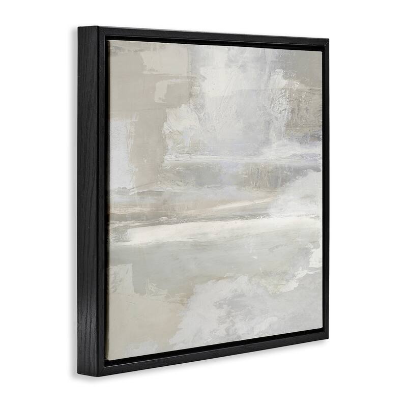 Stupell Contemporary Neutrals Abstract Framed Floater Canvas Wall Art Design By Rachel Springer