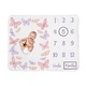 preview thumbnail 1 of 4, Sweet Jojo Designs Pink/Purple Shabby Chic Butterfly Girl Baby Monthly Milestone Blanket - Colorful Butterflies Lilac Watercolor