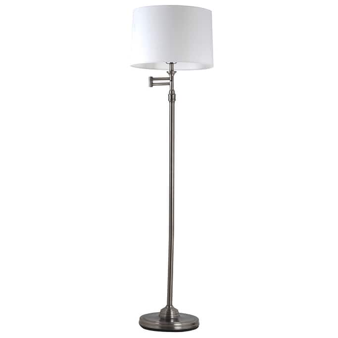 Aaron Swing Arm Floor Lamp - Antique Pewter