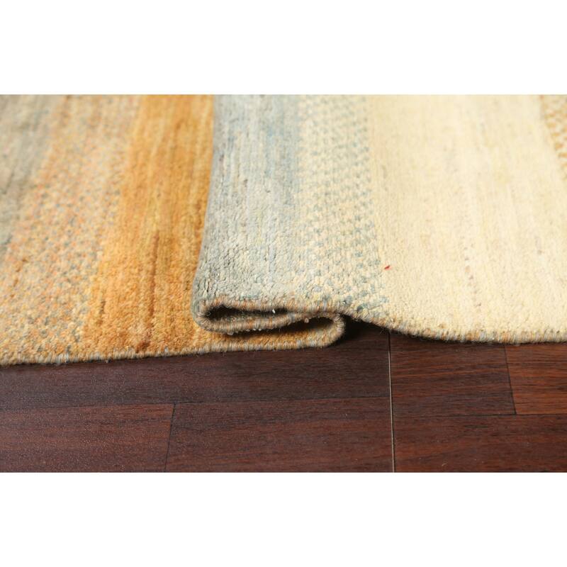 Modern Oriental Gabbeh Kashkoli Runner Rug Hand-knotted Wool Carpet - 2'7" x 7'11"