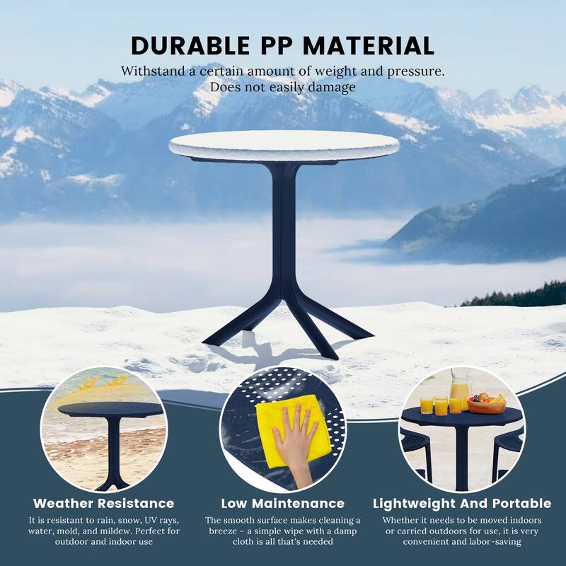 Frond and Form 31.5 Inch Outdoor Round Dining Table