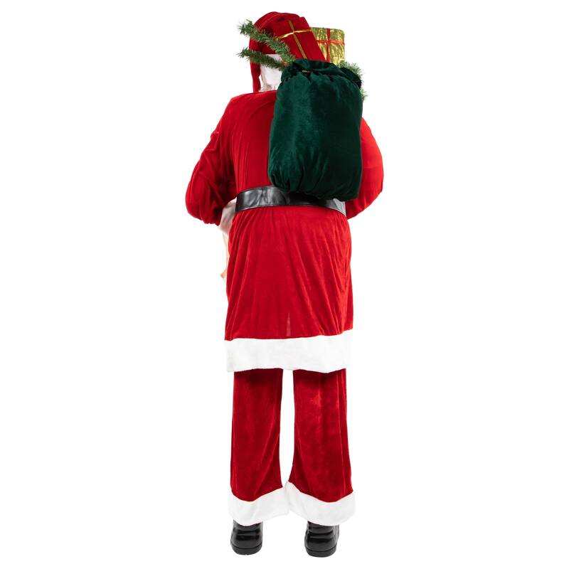72" Red White Santa Claus with Naughty or Nice List Christmas Figure