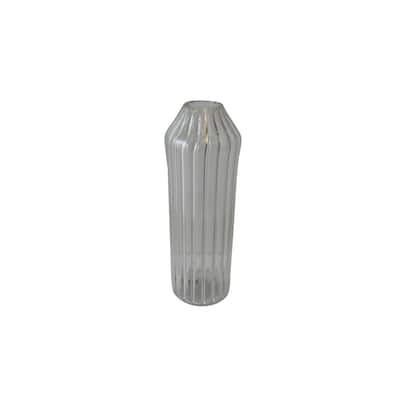 Decorative Clear Glass Bottle/Vase Dia 2" & H 6" - CLEAR - CLEAR
