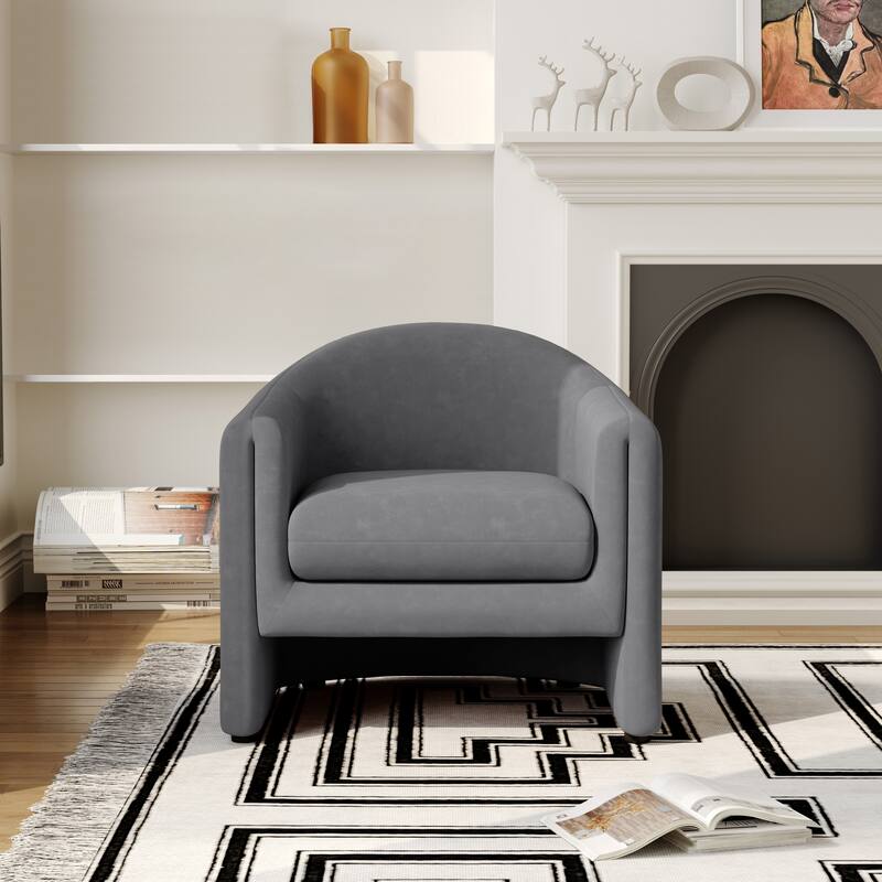 Modern Upholstered Barrel Accent Chair