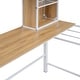 preview thumbnail 40 of 40, Modern Metal Frame Loft Bed with Desk and Shelf, Side Ladder