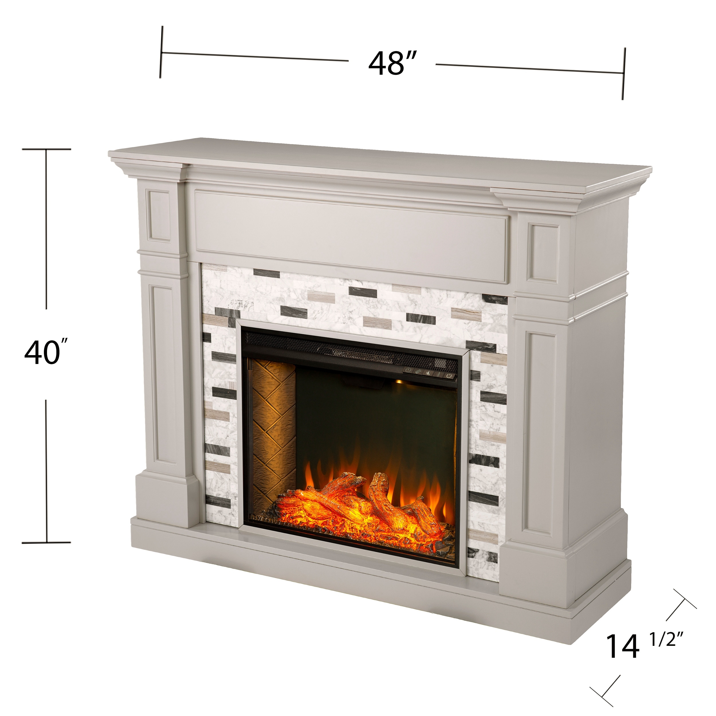 SEI Furniture Birkover Electric Fireplace - Thumbnail 3